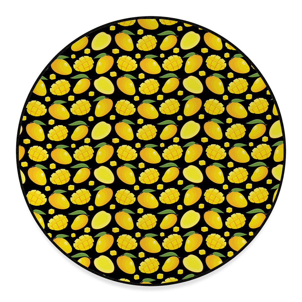 Mango Pattern Print Round Floor Mat