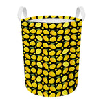Mango Pattern Print Round Laundry Basket