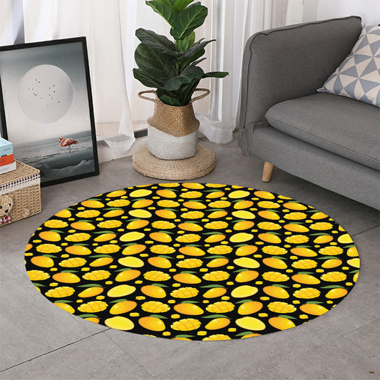 Mango Pattern Print Round Rug