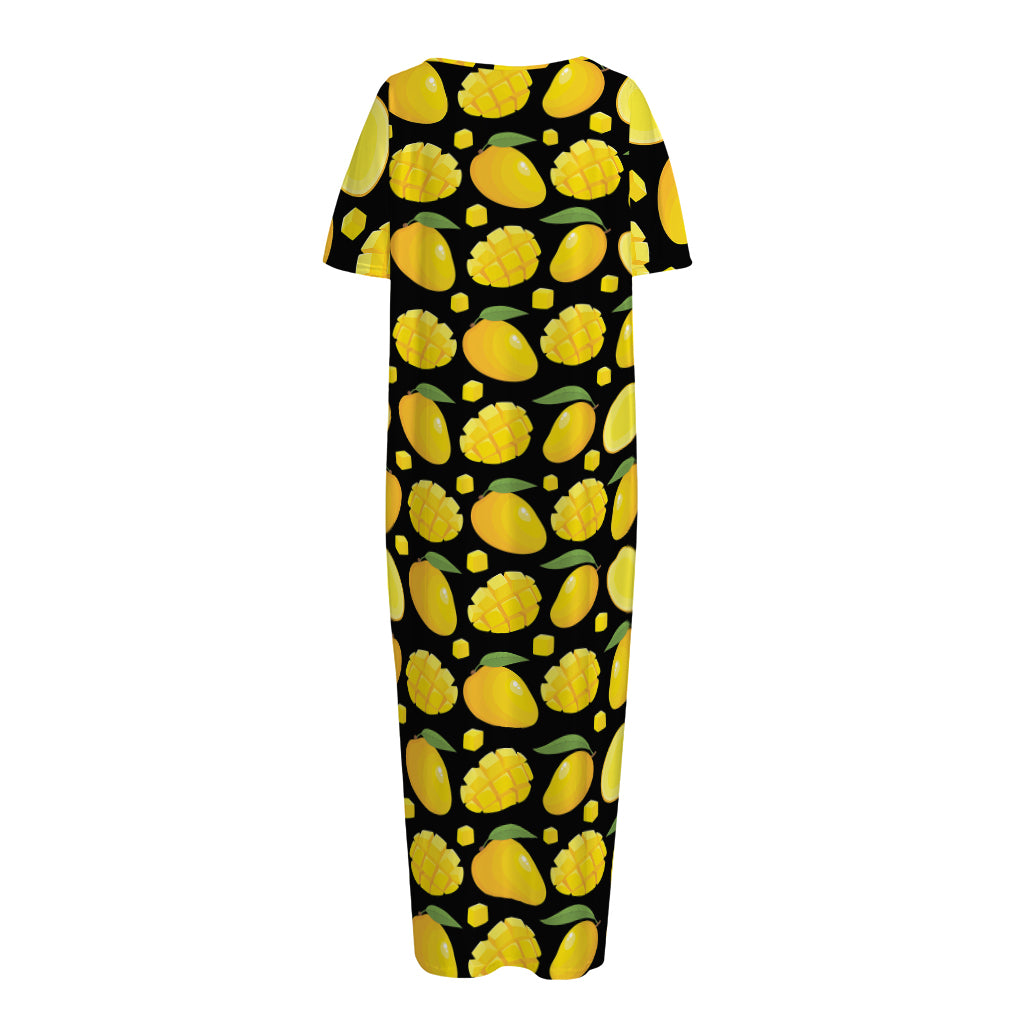 Mango Pattern Print Short Sleeve Long Nightdress