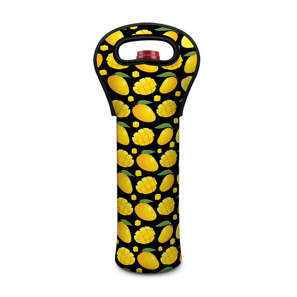 Mango Pattern Print Single Neoprene Wine Tote