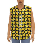 Mango Pattern Print Sleeveless Baseball Jersey