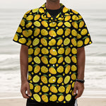 Mango Pattern Print Textured Short Sleeve Shirt