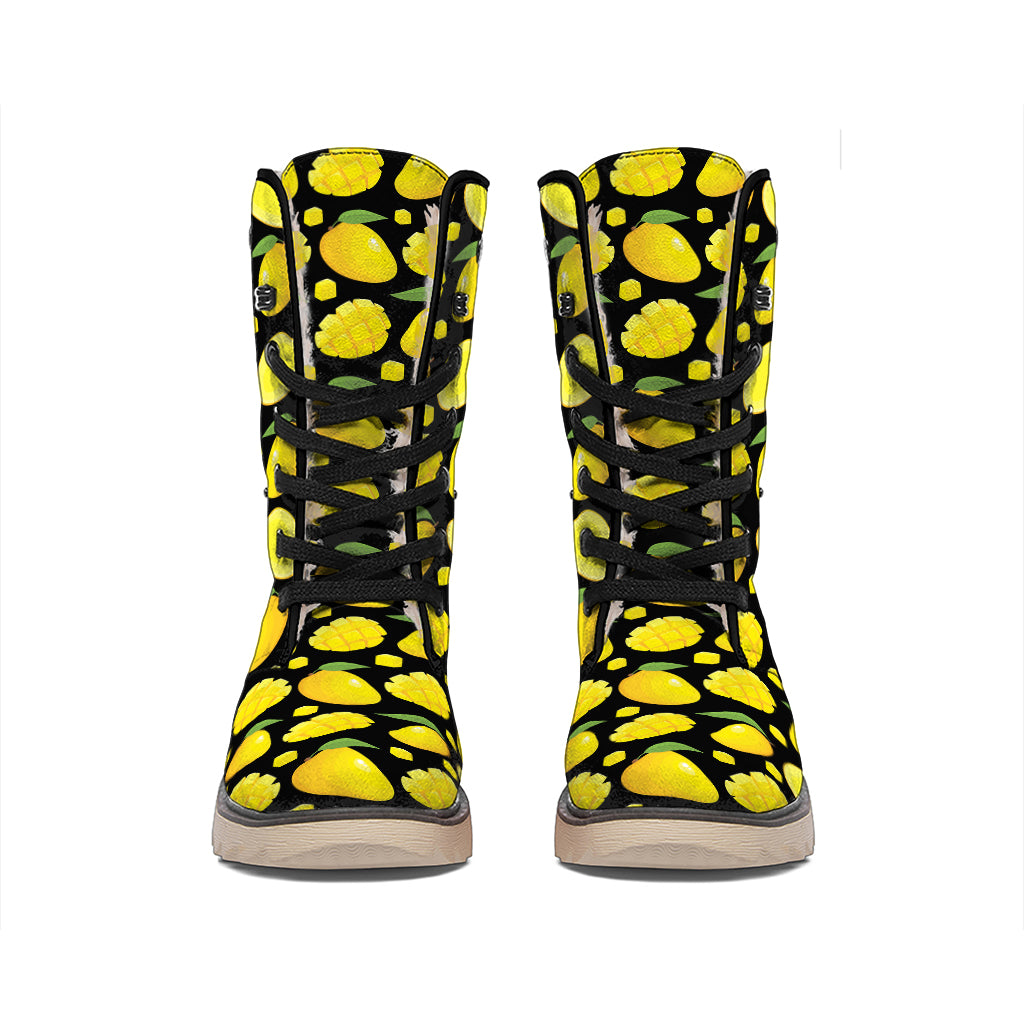 Mango Pattern Print Winter Boots