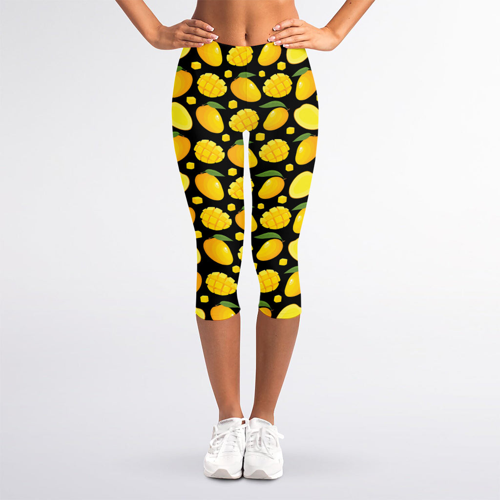 Mango Pattern Print Women's Capri Leggings