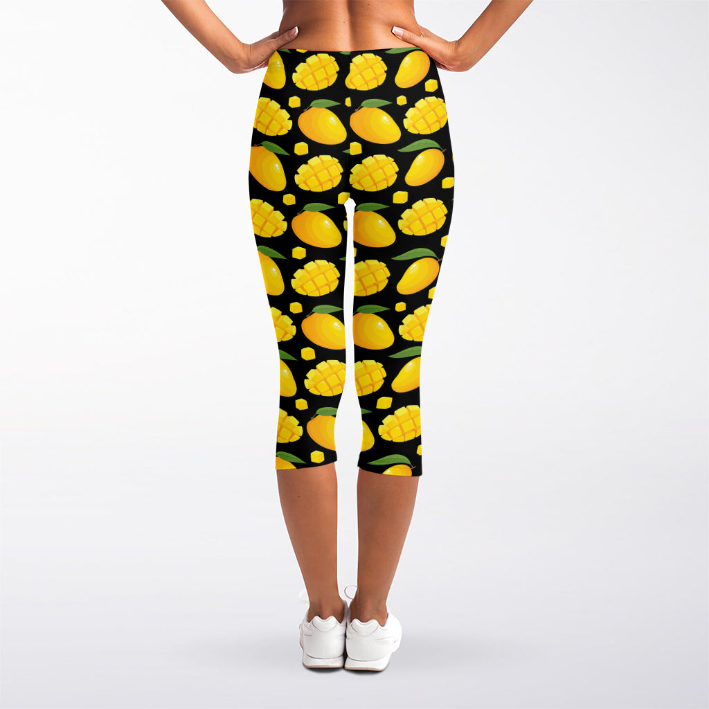 Mango Pattern Print Women's Capri Leggings