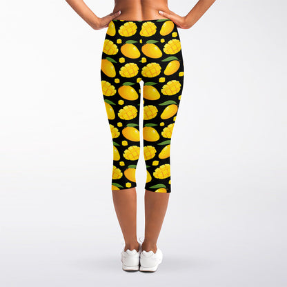Mango Pattern Print Women's Capri Leggings