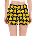 Mango Pattern Print Women's Split Running Shorts