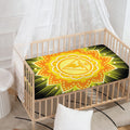 Manipura Chakra Mandala Print Baby Crib Sheet