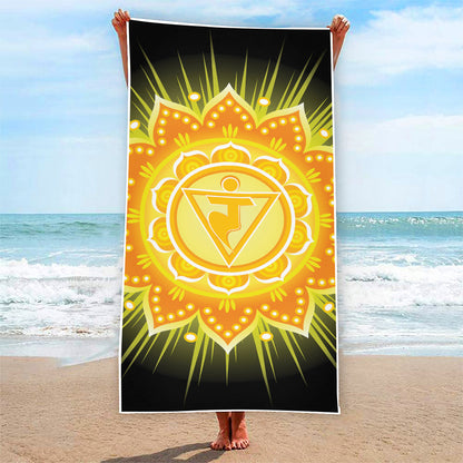 Manipura Chakra Mandala Print Beach Towel