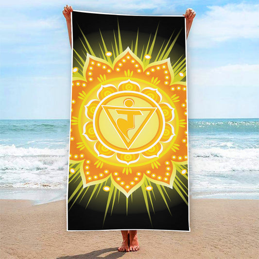 Manipura Chakra Mandala Print Beach Towel