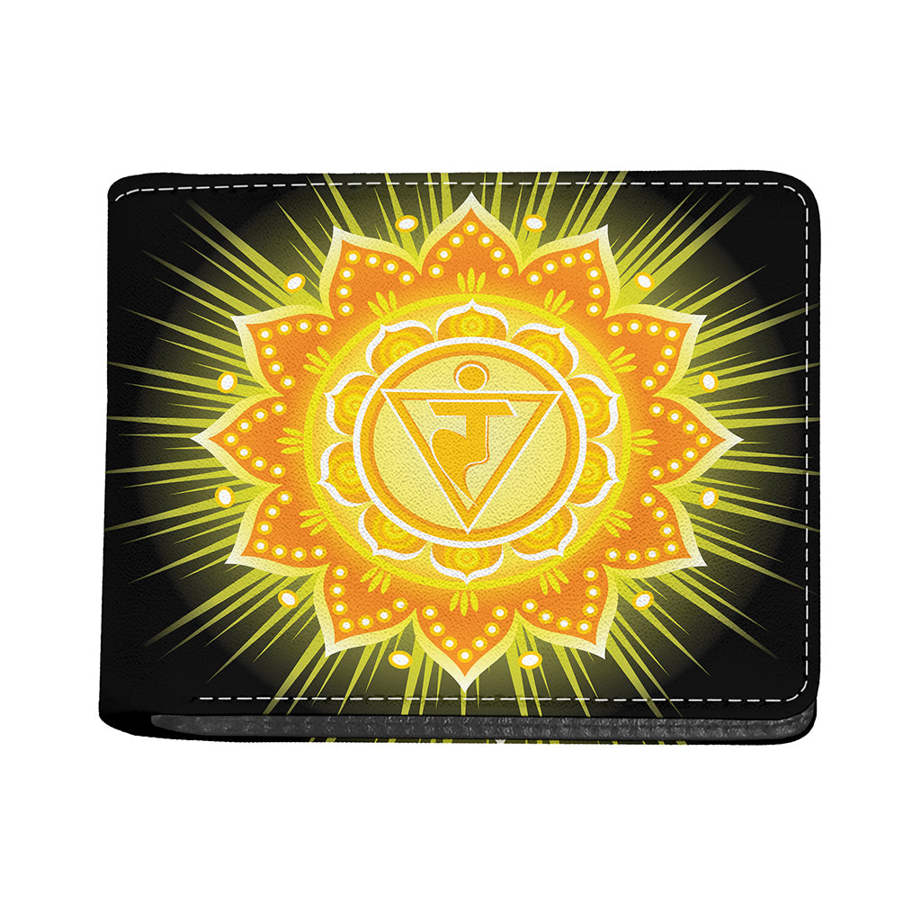 Manipura Chakra Mandala Print Bifold Wallet