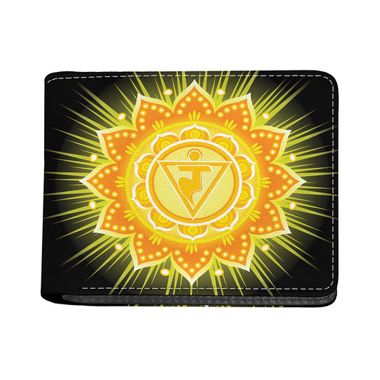 Manipura Chakra Mandala Print Bifold Wallet