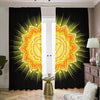 Manipura Chakra Mandala Print Blackout Pencil Pleat Curtains