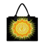 Manipura Chakra Mandala Print Canvas Tote Bag