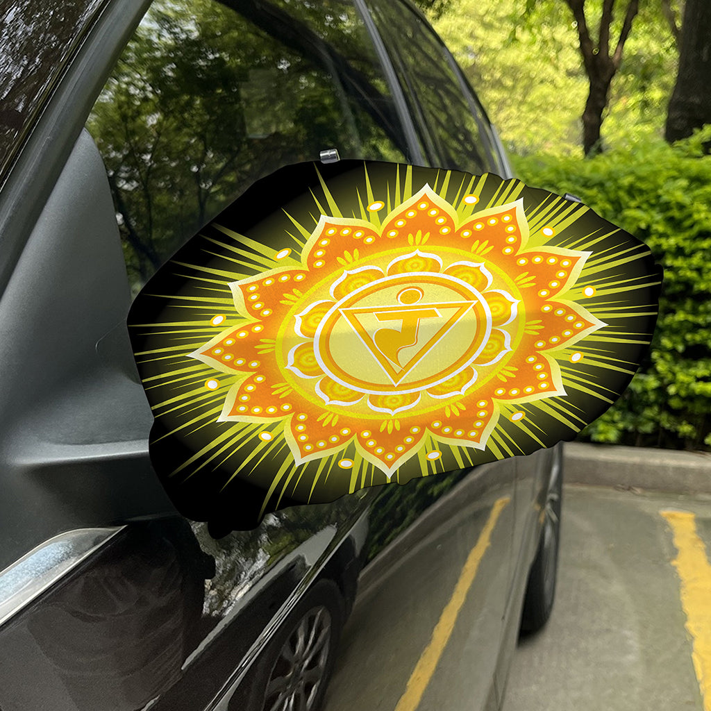 Manipura Chakra Mandala Print Car Side Mirror Covers