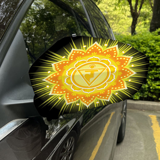 Manipura Chakra Mandala Print Car Side Mirror Covers
