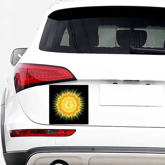 Manipura Chakra Mandala Print Car Sticker