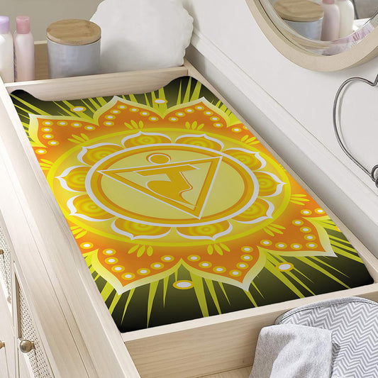 Manipura Chakra Mandala Print Changing Pad Cover