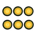 Manipura Chakra Mandala Print Coaster Set