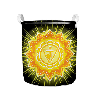 Manipura Chakra Mandala Print Collapsible Laundry Basket