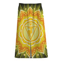 Manipura Chakra Mandala Print Cotton Front Slit Maxi Skirt