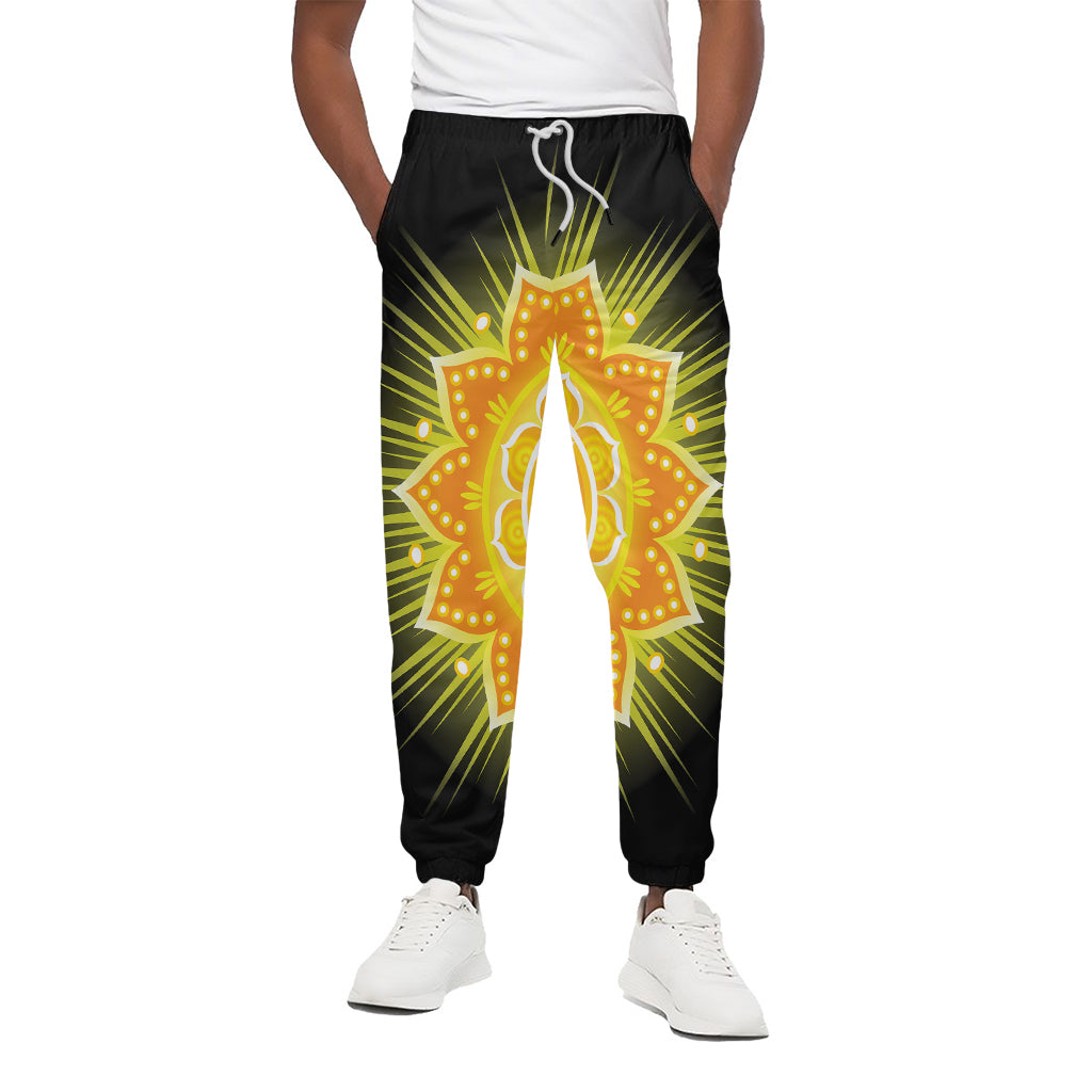 Manipura Chakra Mandala Print Cotton Pants