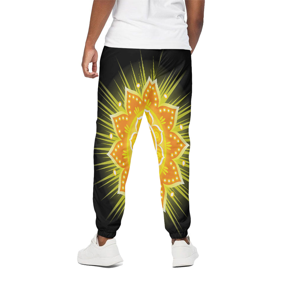 Manipura Chakra Mandala Print Cotton Pants