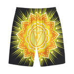 Manipura Chakra Mandala Print Cotton Shorts