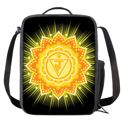 Manipura Chakra Mandala Print Crossbody Lunch Bag