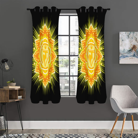 Manipura Chakra Mandala Print Curtain