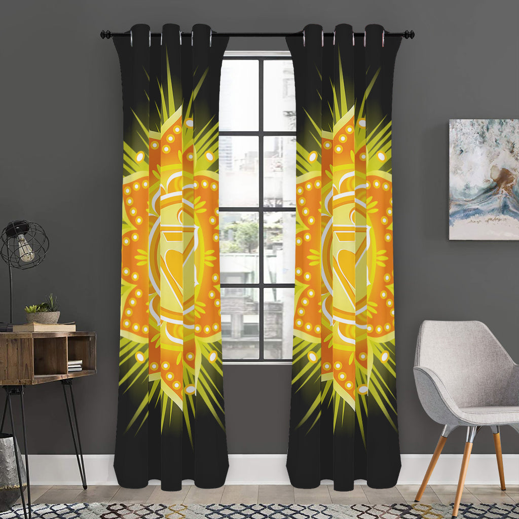 Manipura Chakra Mandala Print Curtain