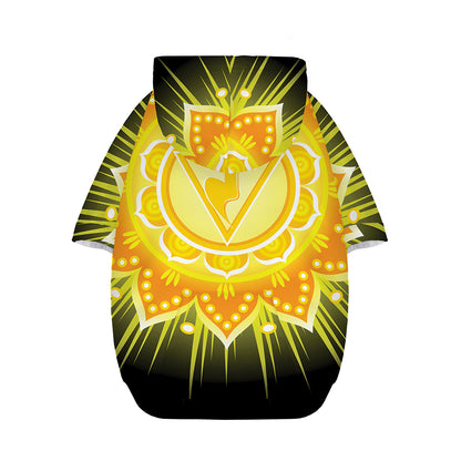 Manipura Chakra Mandala Print Dog Zip Up Hoodie