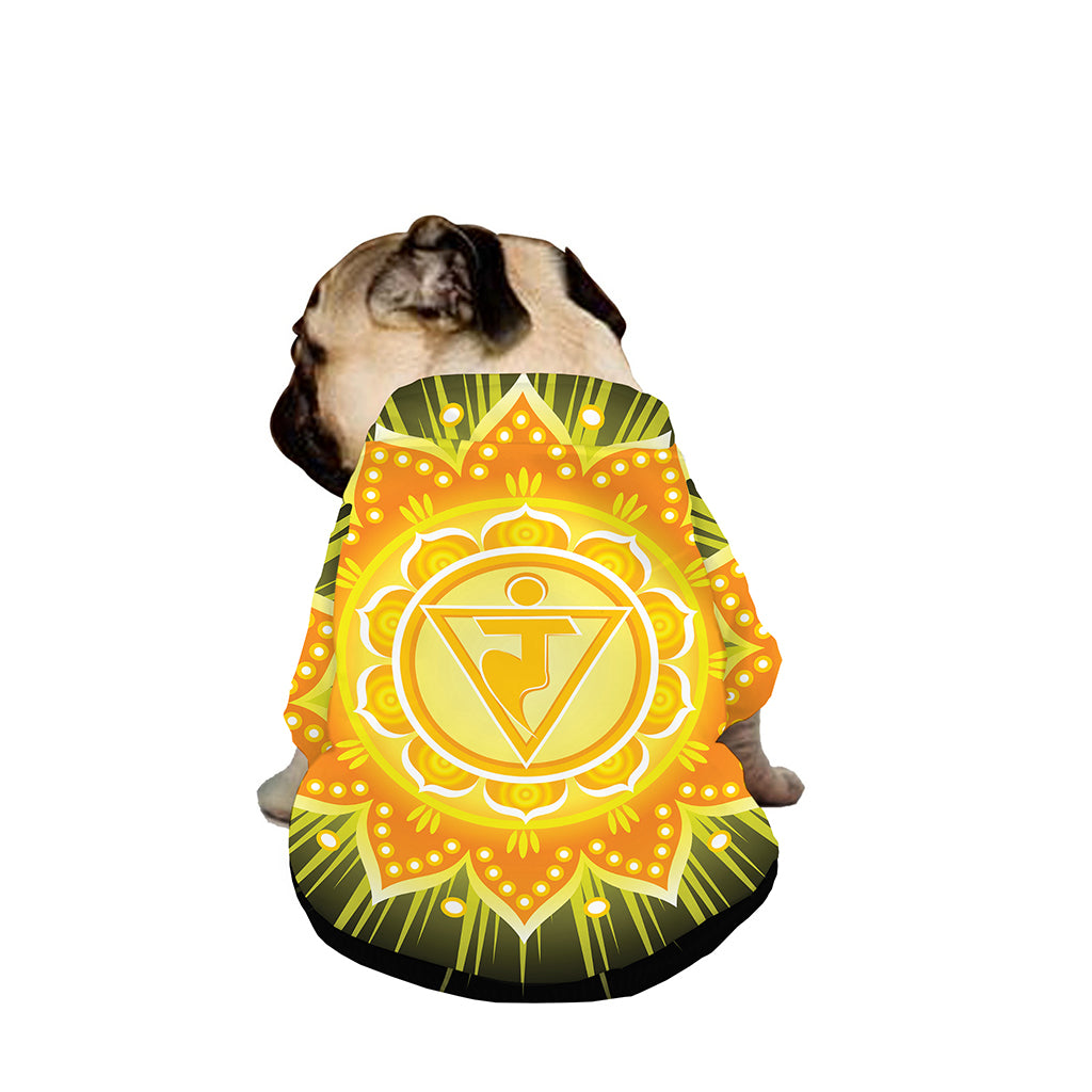 Manipura Chakra Mandala Print Dog Zip Up Jacket