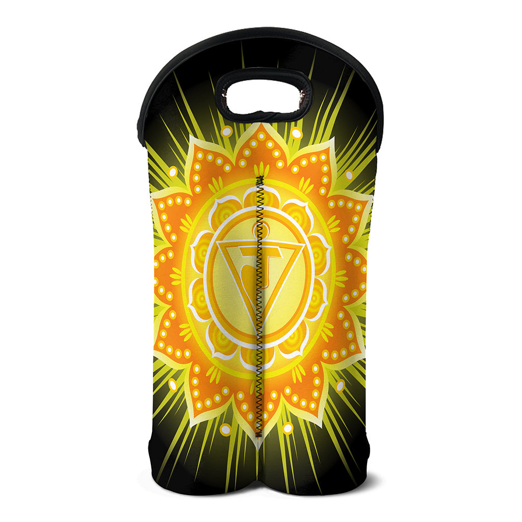 Manipura Chakra Mandala Print Double Neoprene Wine Tote