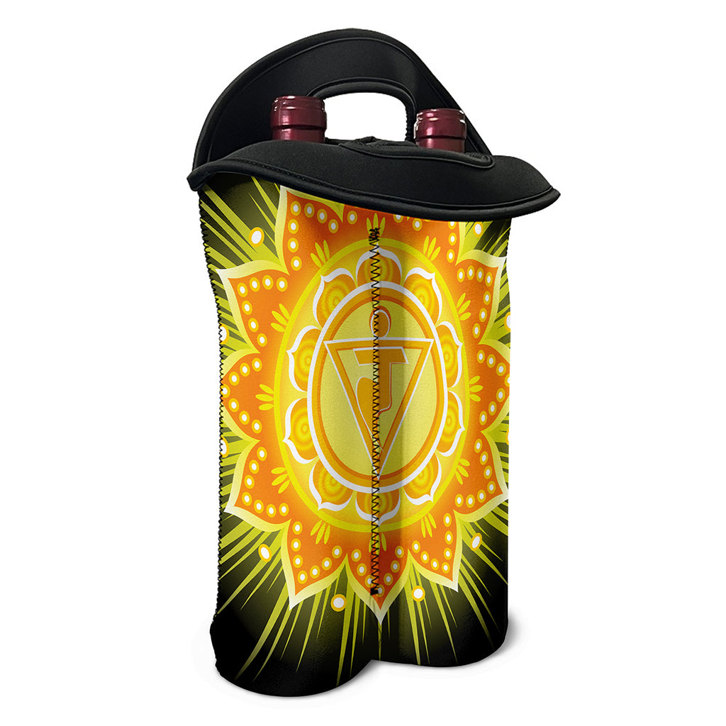 Manipura Chakra Mandala Print Double Neoprene Wine Tote