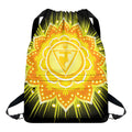 Manipura Chakra Mandala Print Drawstring Backpack