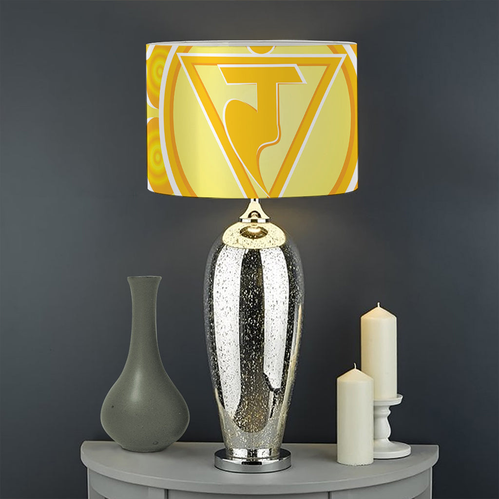 Manipura Chakra Mandala Print Drum Lamp Shade