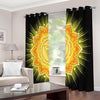 Manipura Chakra Mandala Print Extra Wide Grommet Curtains