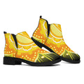 Manipura Chakra Mandala Print Flat Ankle Boots