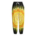 Manipura Chakra Mandala Print Fleece Lined Knit Pants