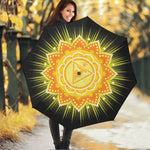 Manipura Chakra Mandala Print Foldable Umbrella