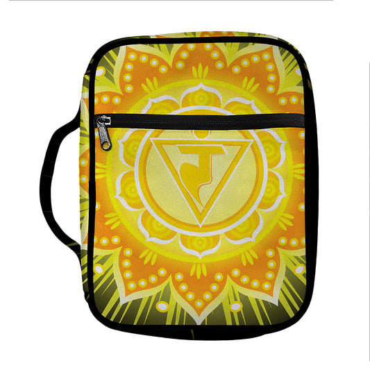 Manipura Chakra Mandala Print Front Pocket Bible Bag