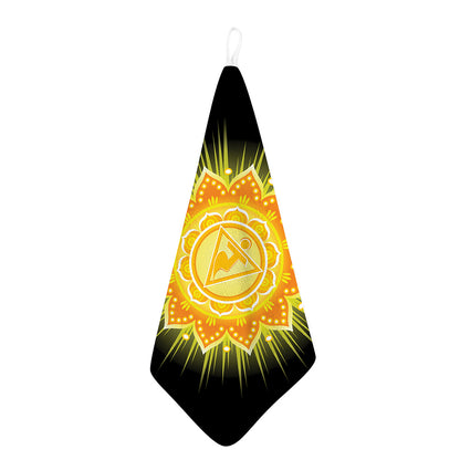 Manipura Chakra Mandala Print Hand Towel
