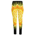 Manipura Chakra Mandala Print High-Waisted Pocket Leggings