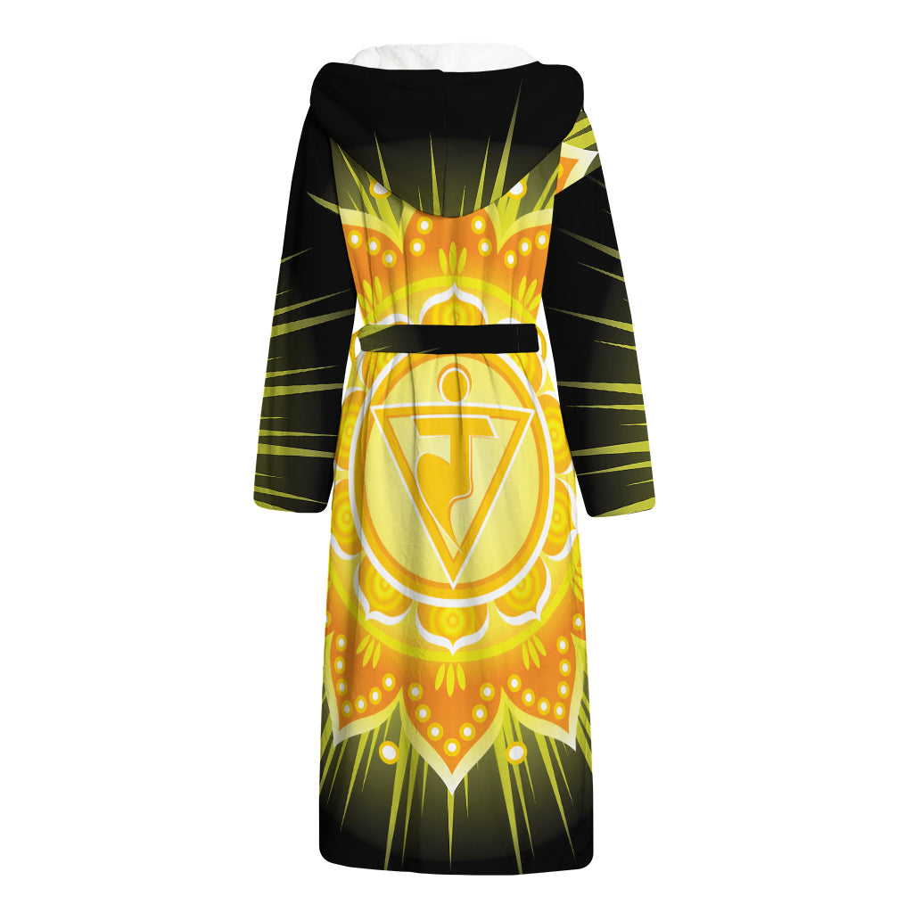 Manipura Chakra Mandala Print Hooded Bathrobe
