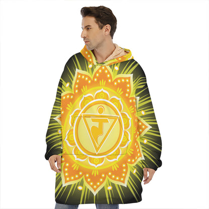 Manipura Chakra Mandala Print Hoodie Blanket