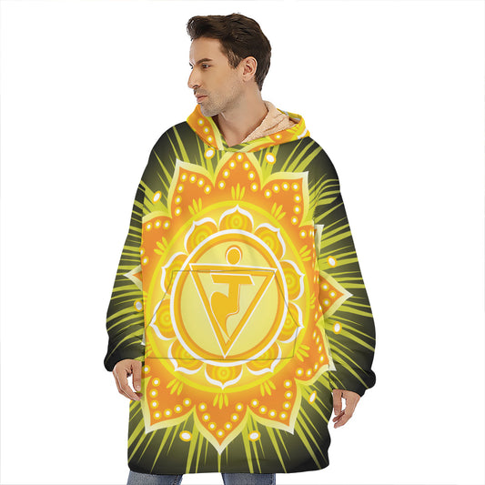 Manipura Chakra Mandala Print Hoodie Blanket