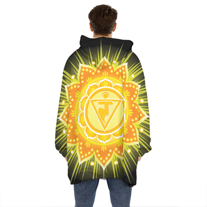 Manipura Chakra Mandala Print Hoodie Blanket