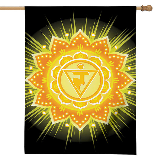 Manipura Chakra Mandala Print House Flag